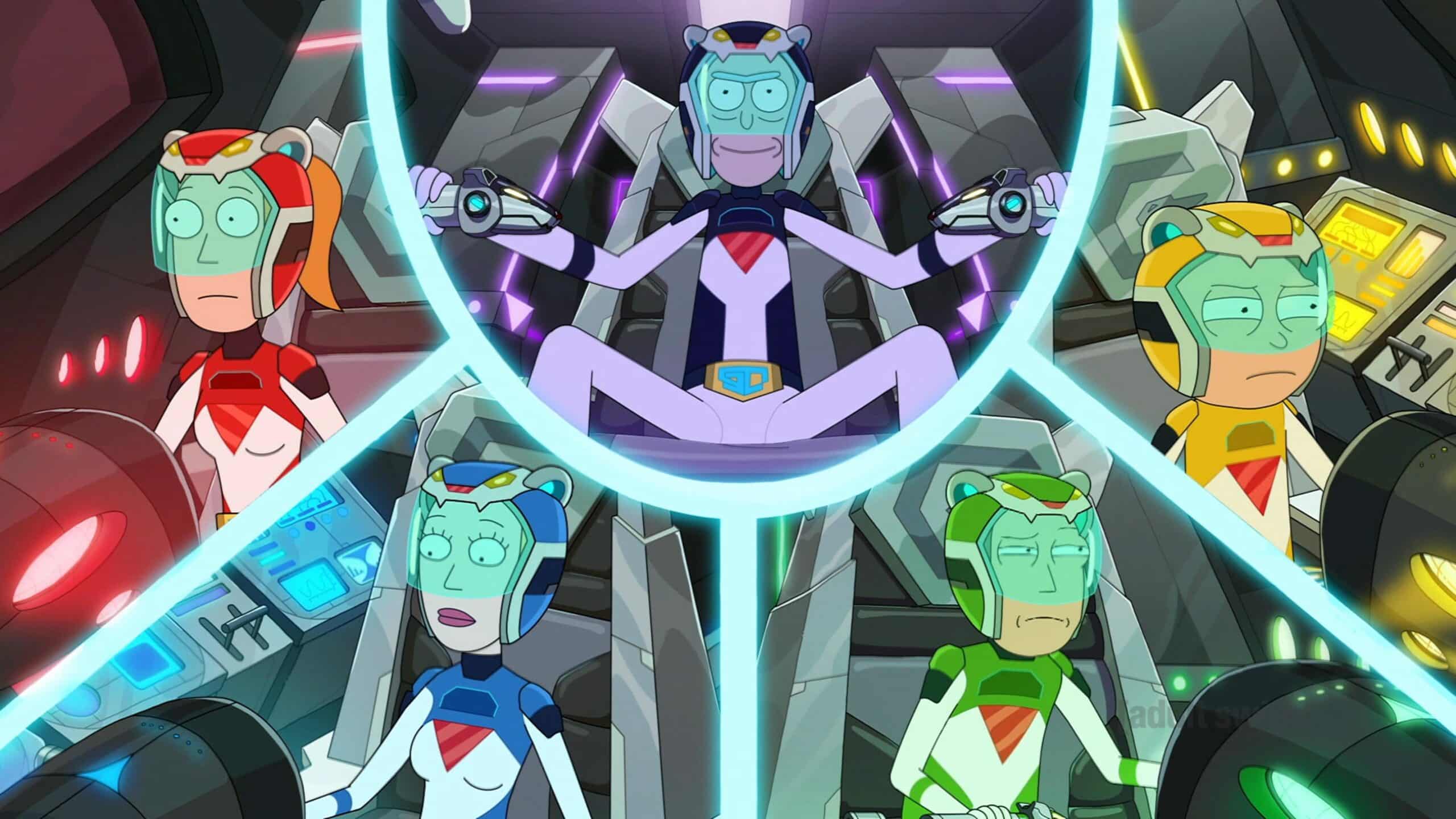 Rick Sanchez and the Smith family in Rick and Morty