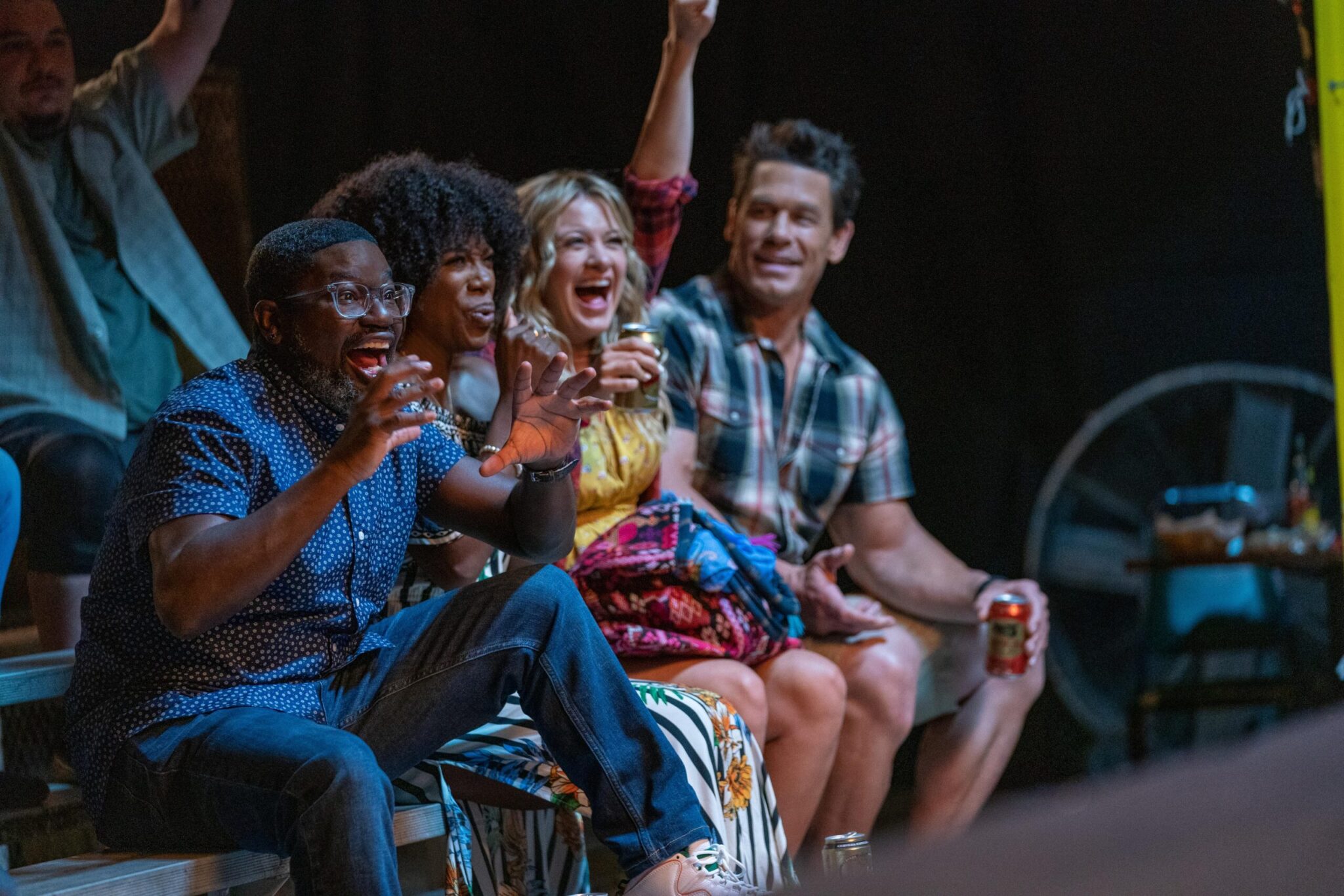 Lil Rel Howery, Yvonne Orji, Meredith Hagner, and John Cena in Vacation Friends