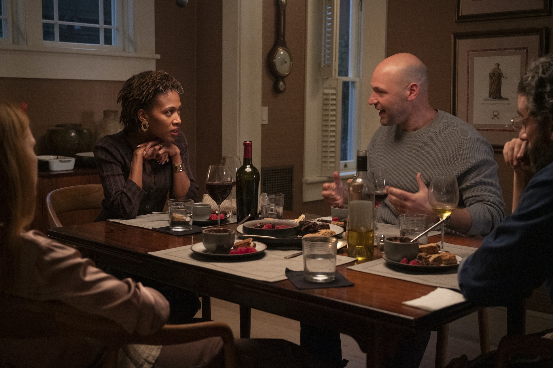 Jessica Chastain, Nicole Beharie, Corey Stoll, and Oscar Isaac in Scenes From a Marriage