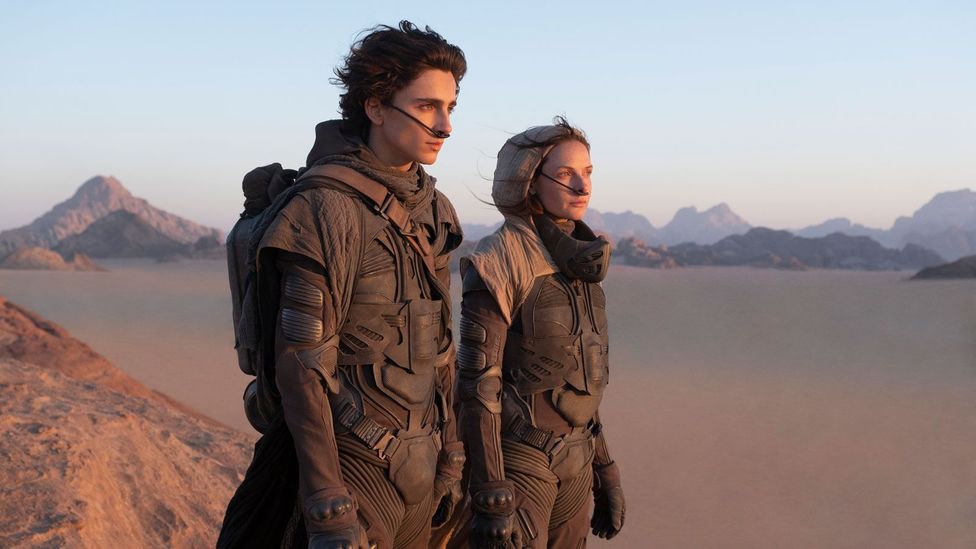 Timothée Chalamet and Rebecca Ferguson in Dune