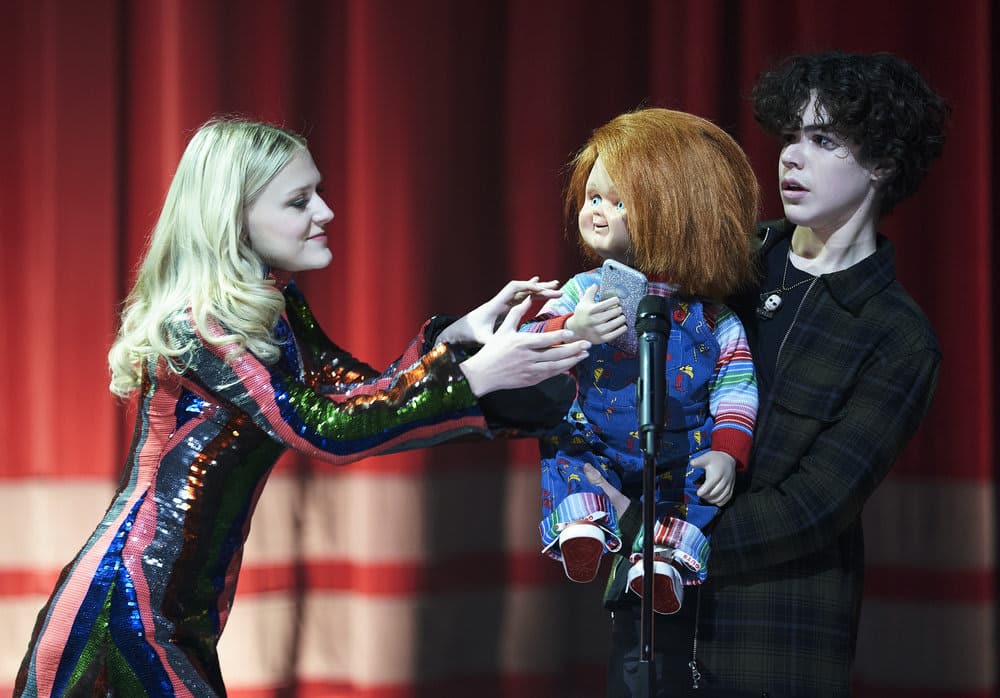 Alyvia Alyn Lind and Zackary Arthur in Chucky
