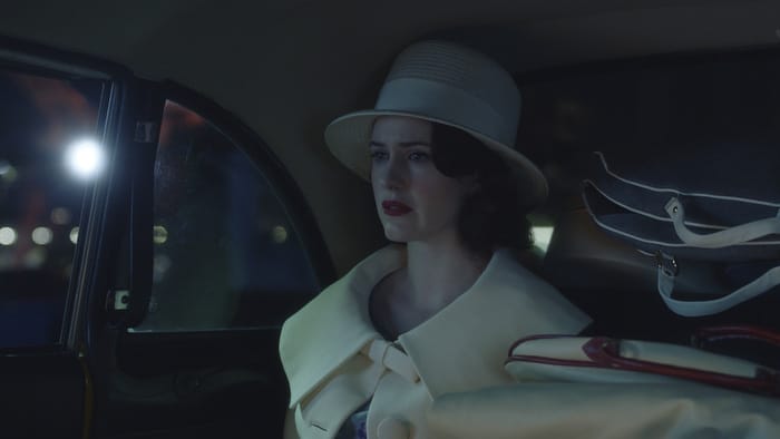 Rachel Brosnahan in Amy Sherman-Palladino's Prime Video period comedy-drama series, The Marvelous Mrs. Maisel Season 4 Episode 1