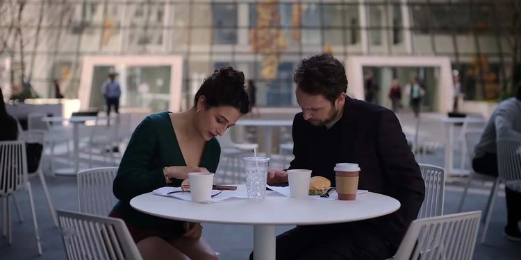 Jenny Slate and Charlie Day in Jason Orley's Amazon Studios romantic comedy film, I Want You Back