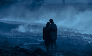 Felix Jamieson and Niamh Algar in Aaron Guzikowski's HBO Max science-fiction drama series, Raised by Wolves, Season 2 Episode 5