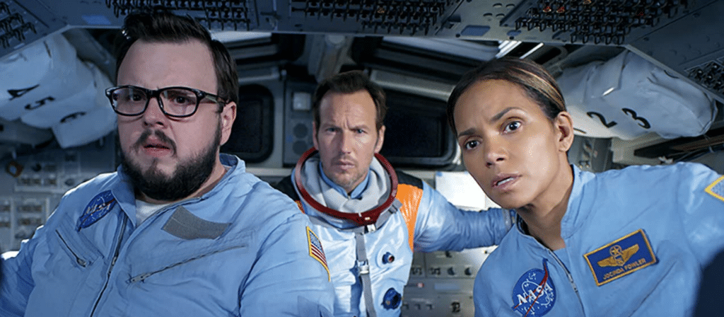 John Bradley, Patrick Wilson, and Halle Berry in Roland Emmerich's Moonfall