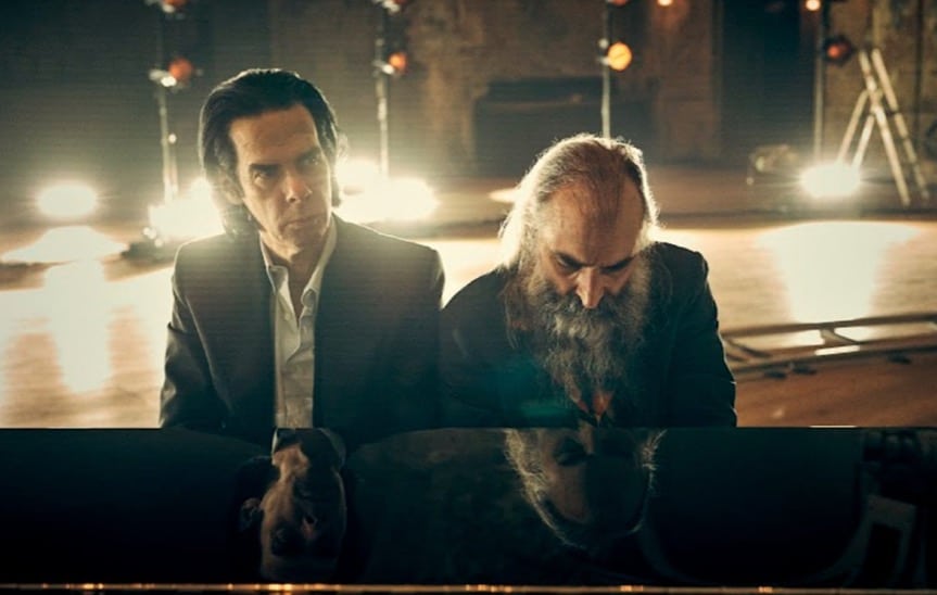 Nick Cave and Warren Ellis in the SXSW music documentary film, This Much I Know To Be True, directed by Andrew Dominik