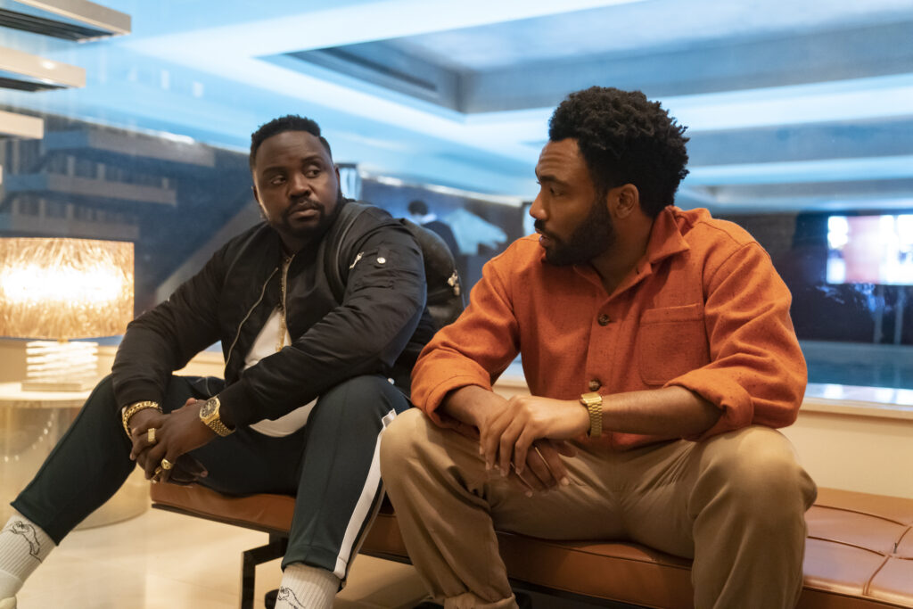 Brian Tyree Henry and Donald Glover in Donald Glover's FX surreal comedy-drama series, Atlanta, Season 3 Episode 3