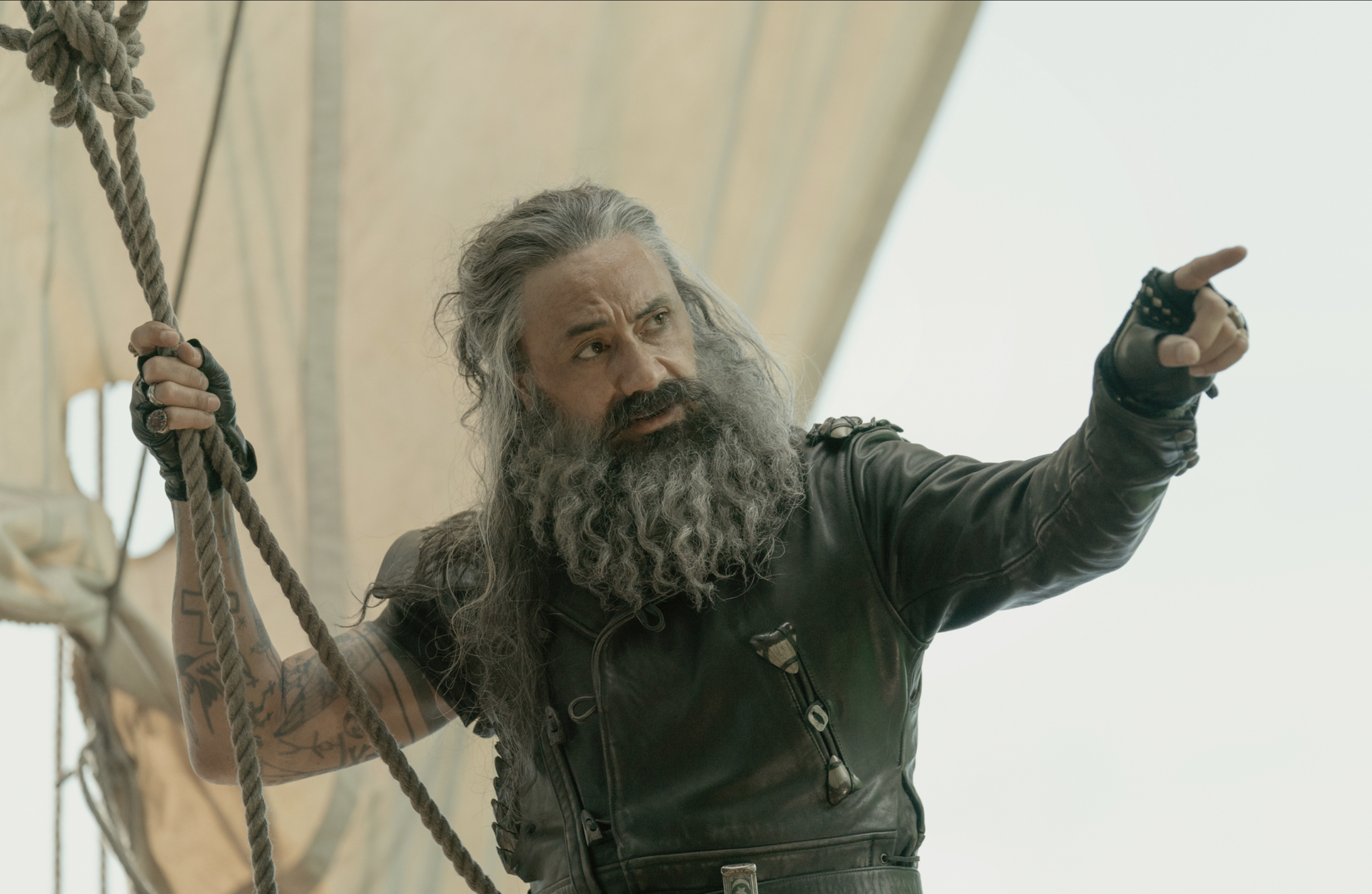 Taika Waititi in David Jenkins's HBO Max period comedy adventure swashbuckler series, Our Flag Means Death, Season 1 Episode 4