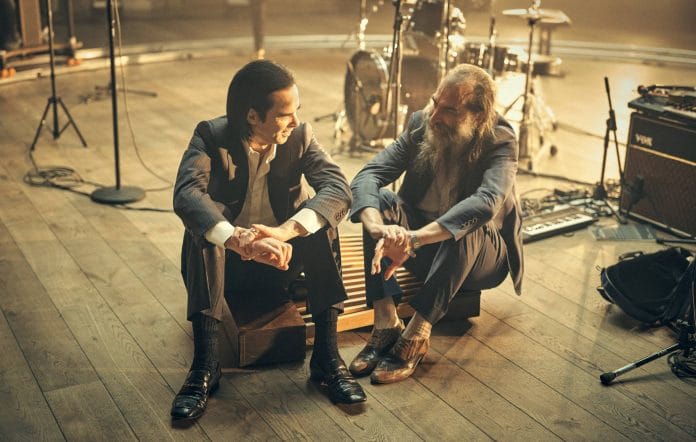 Nick Cave and Warren Ellis in the SXSW music documentary film, This Much I Know To Be True, directed by Andrew Dominik