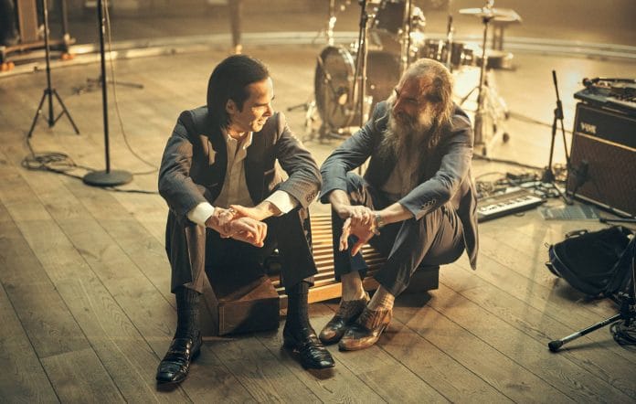 Nick Cave and Warren Ellis in the SXSW music documentary film, This Much I Know To Be True, directed by Andrew Dominik
