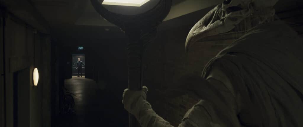 Oscar Isaac and F. Murray Abraham in Marvel Studios' Moon Knight
