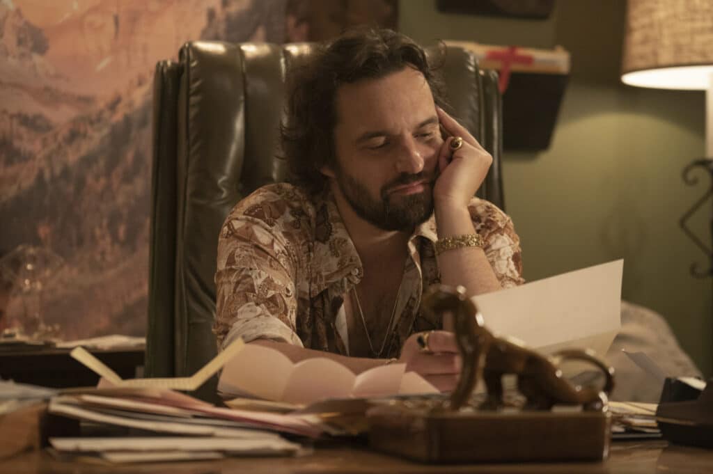 Jake Johnson in HBO Max's Minx Season One finale 