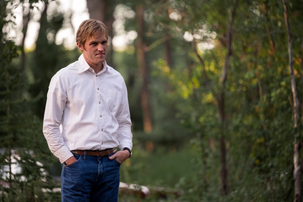 Wyatt Russell in Dustin Lance Black’s FX on Hulu true crime psychological drama limited series, Under the Banner of Heaven Episode 1