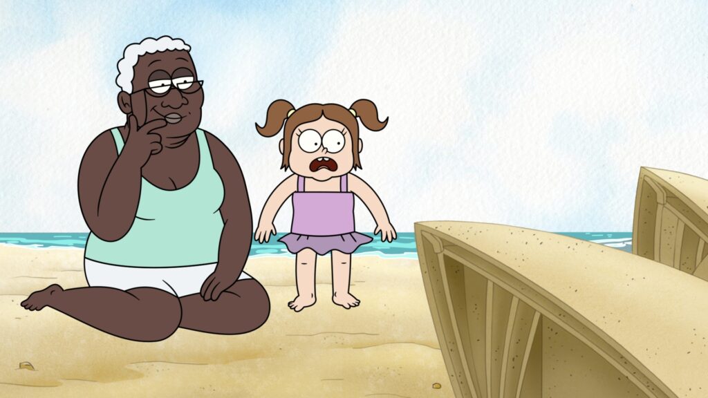 Danielle Brooks and Jessica DiCicco in J.G. Quintel's HBO Max adult animated sitcom series, Close Enough, Season 3 Episode 1
