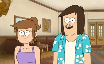 Gabrielle Walsh and J.G. Quintel in J.G. Quintel's HBO Max adult animated sitcom series, Close Enough, Season 3 Episode 1