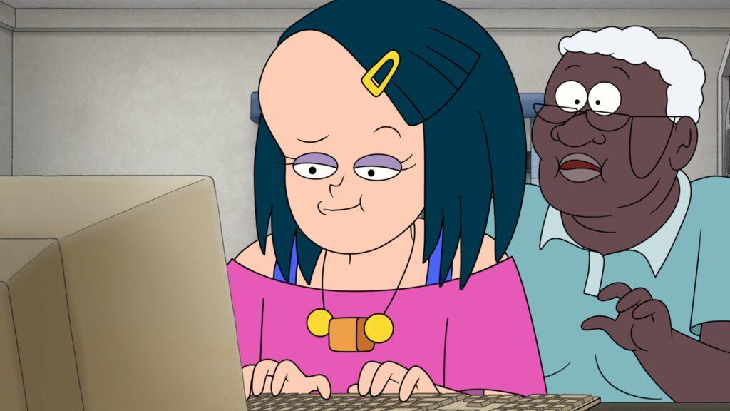 Kimiko Glenn and Danielle Brooks in J.G. Quintel's HBO Max adult animated sitcom series, Close Enough, Season 3 Episode 4