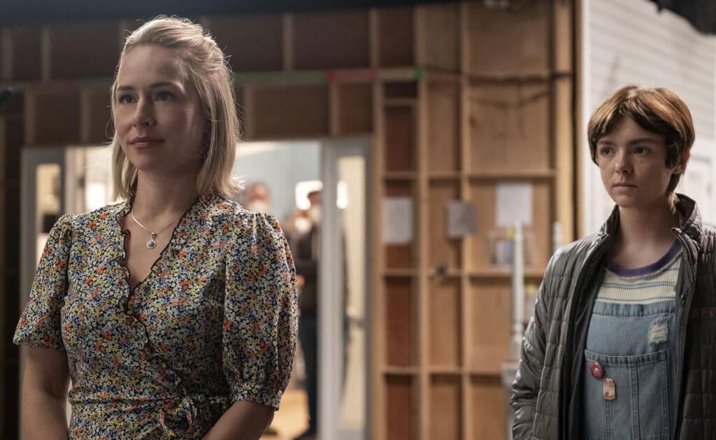 Sarah Goldberg and Elsie Fisher in Alec Berg and Bill Hader in HBO's dark comedy crime drama series, Barry Season 3 Episode 1