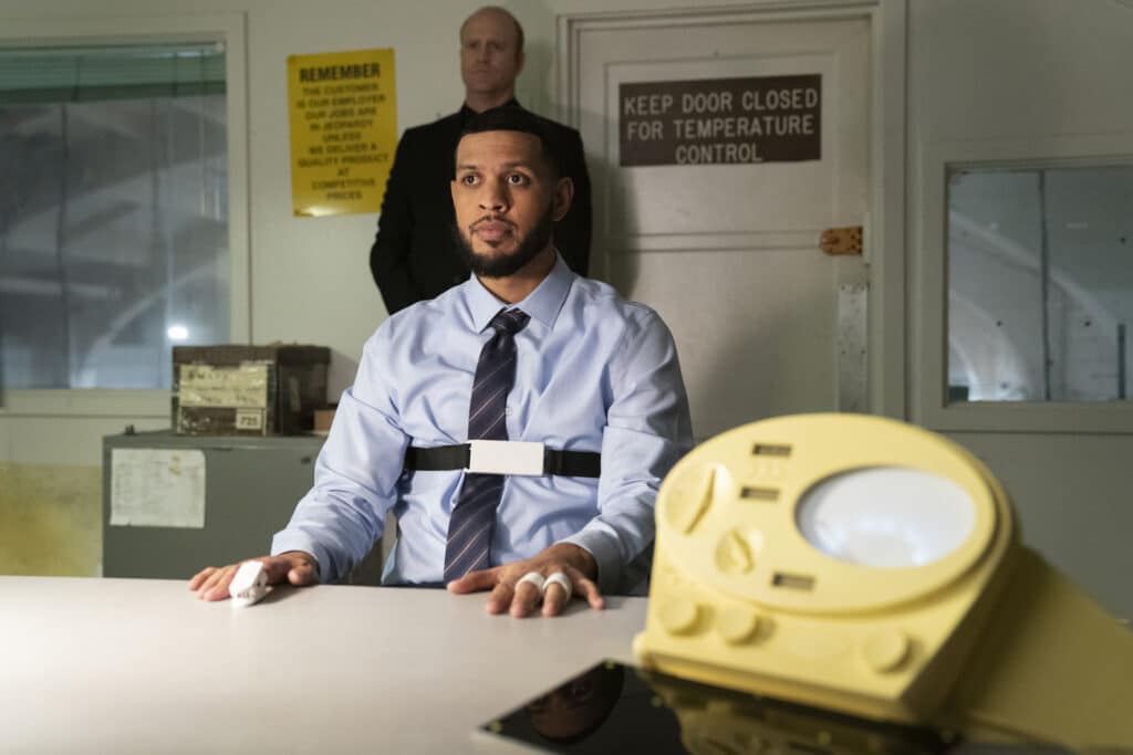 Sarunas J. Jackson in Alissa Nutting, Dean Bakopoulos, Patrick Somerville, and Christina Lee's HBO Max dark comedy series, Made for Love, Season 2 Episode 1