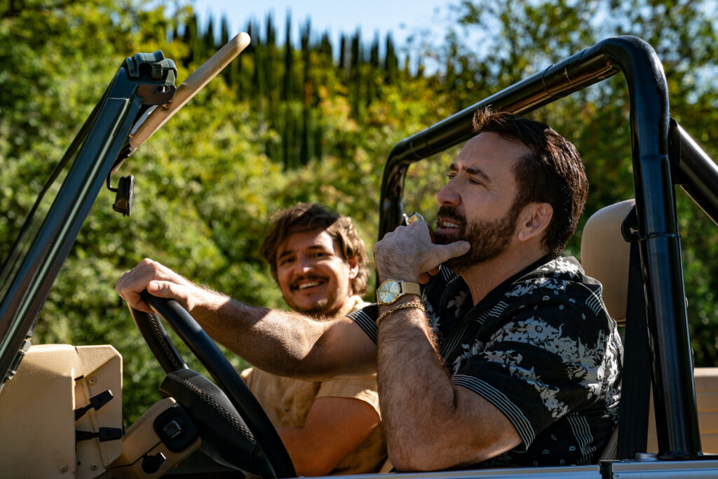 Pedro Pascal and Nicolas Cage in The Unbearable Weight of Massive Talent. 