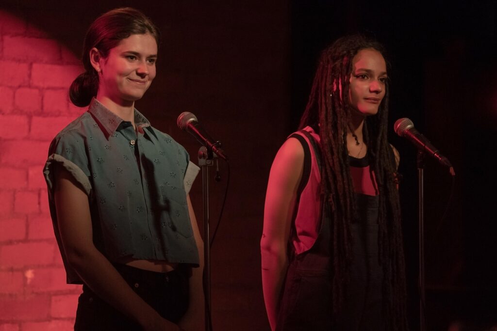 Sasha Lane and Alison Oliver in Hulu's romantic drama adaptation television series, Conversations with Friends Episode 1