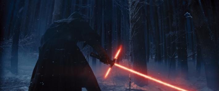 Adam Driver as Kylo Ren in Star Wars Episoxe VII: The Force Awakens,