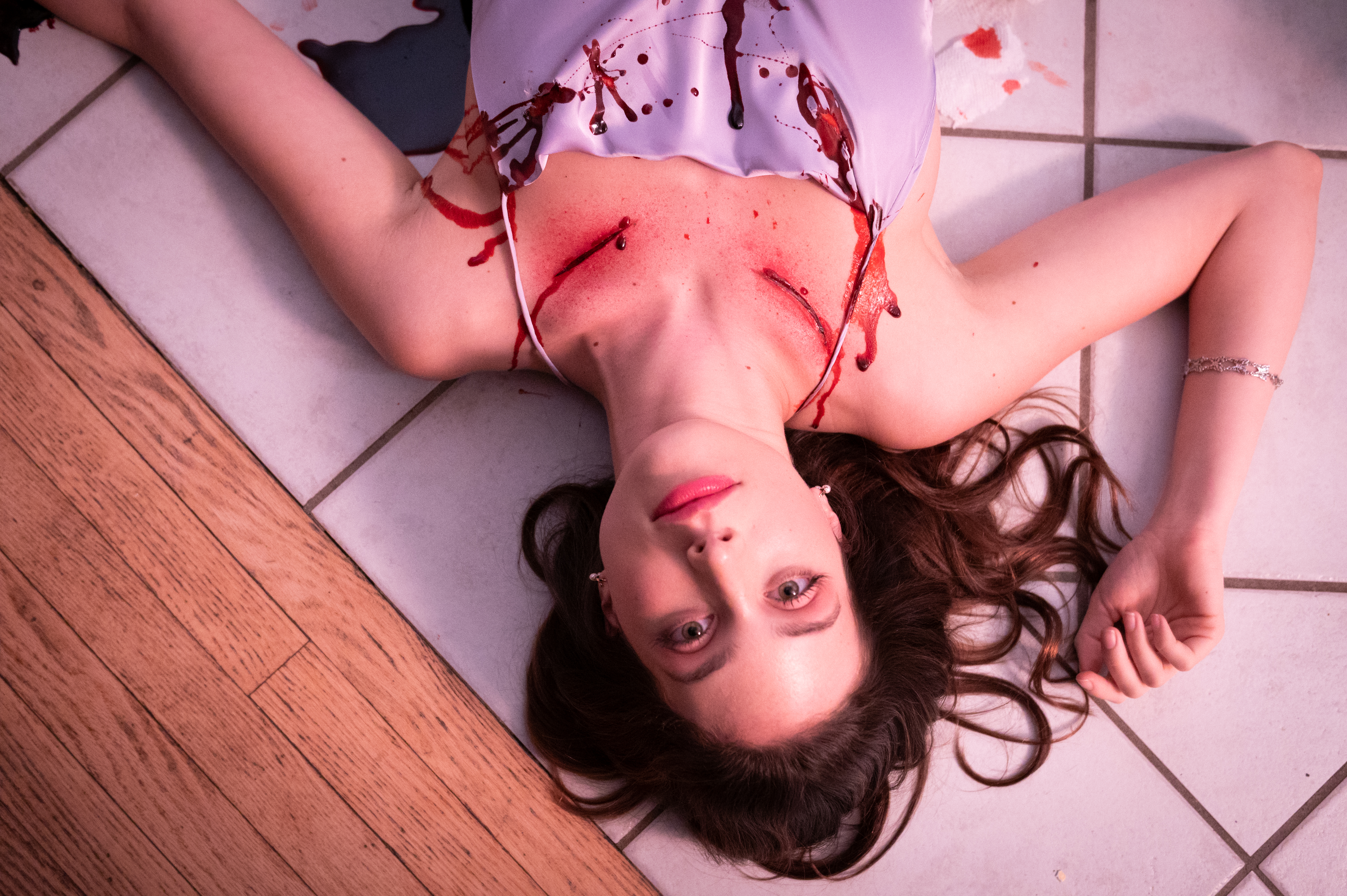 Sophia Ravazzani in Francesca Scorsese's Tribeca horror thriller short film, Crimson Ties