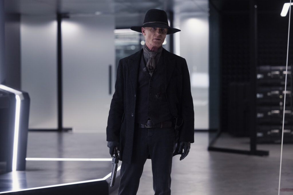 Ed Harris in Jonathan Nolan and Lisa Joy's hit HBO dystopian science-fiction drama series, Westworld Season 4 Episode 4