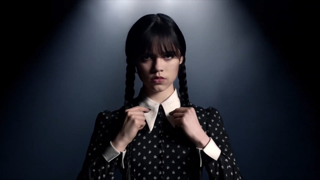 Jenna Ortega in Alfred Gough and Miles Millar's Netflix horror comedy series Wednesday, based on The Addams Family