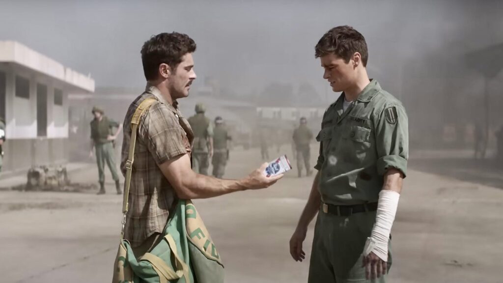 Zac Efron and Kyle Allen in Peter Farrelly's biographical war comedy-drama film, The Greatest Beer Run Ever