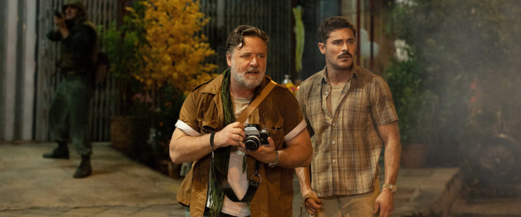 Russell Crowe and Zac Efron in Peter Farrelly's biographical war comedy-drama film, The Greatest Beer Run Ever