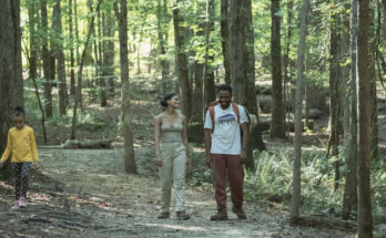 Austin Elle Fisher, Zazie Beetz, and Donald Glover in Donald Glover's FX surreal comedy-drama series, Atlanta, Season 4 Episode 7