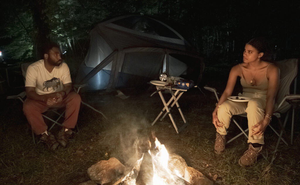 Donald Glover and Zazie Beetz in Donald Glover's FX surreal comedy-drama series, Atlanta, Season 4 Episode 7