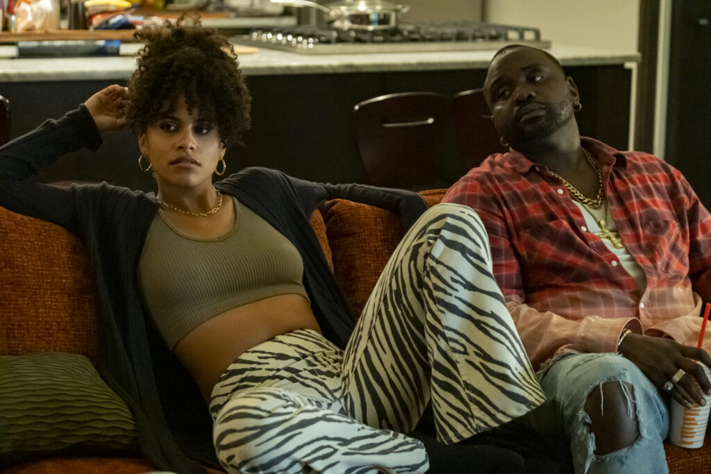 Zazie Beetz and Brian Tyree Henry in Donald Glover's FX surreal comedy-drama series, Atlanta, Season 4 Episode 10