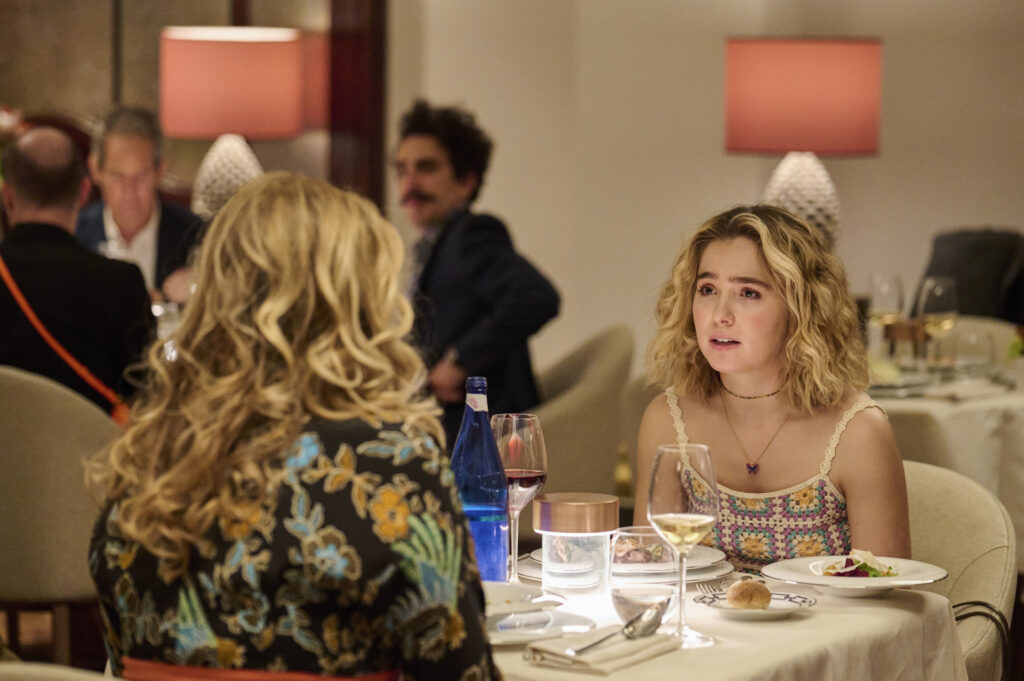 Jennifer Coolidge and Haley Lu Richardson in Mike White's HBO comedy-drama satire anthology series, The White Lotus Season 2 Episode 3