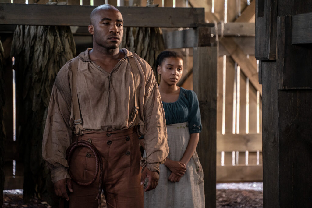 Austin Smith and Lindsey Blackwell in Branden Jacobs-Jenkins's television adaptation series of Octavia E. Butler's Afro-sci-fi 1979 novel, Kindred, Season 1 Episode 5