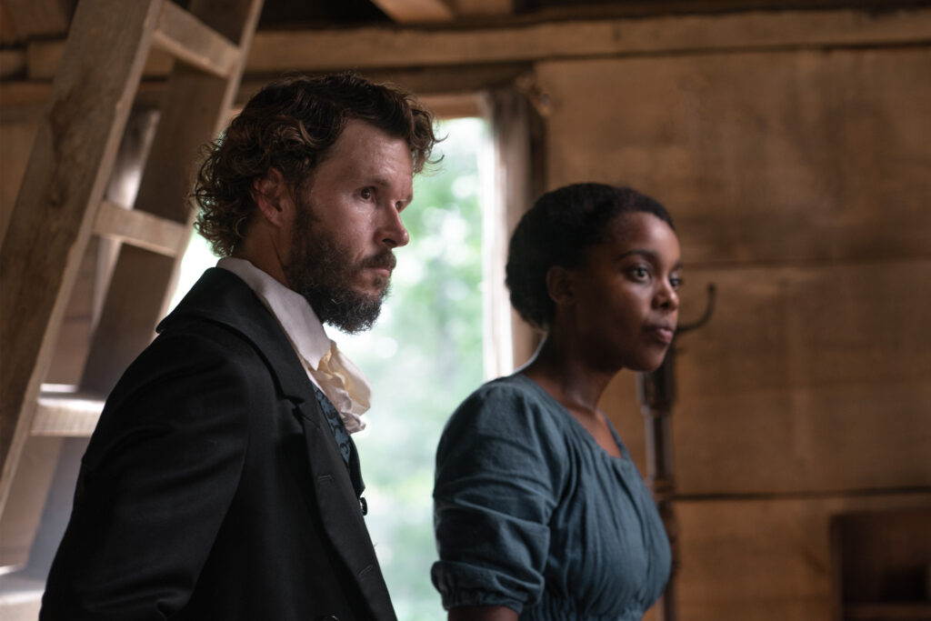 Ryan Kwanten and Mallori Johnson in Branden Jacobs-Jenkins's television adaptation series of Octavia E. Butler's Afro-sci-fi 1979 novel, Kindred, Season 1 Episode 6