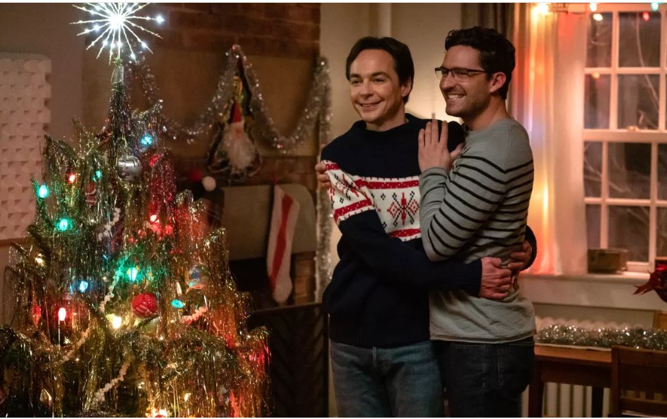 Jim Parsons and Ben Aldridge in Michael Showalter's romantic comedy-drama film, Spoiler Alert