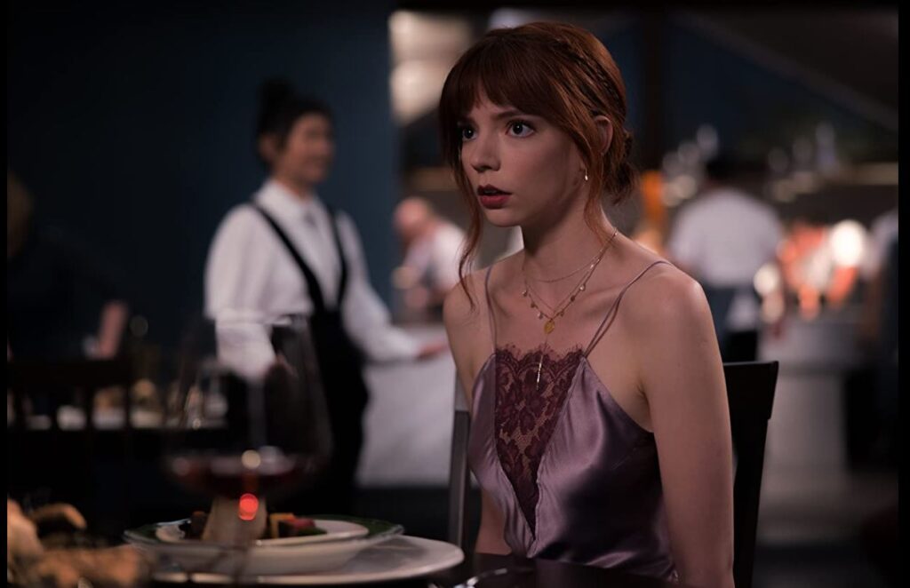 Anya Taylor-Joy in Mark Mylod's dark comedy horror thriller film, The Menu