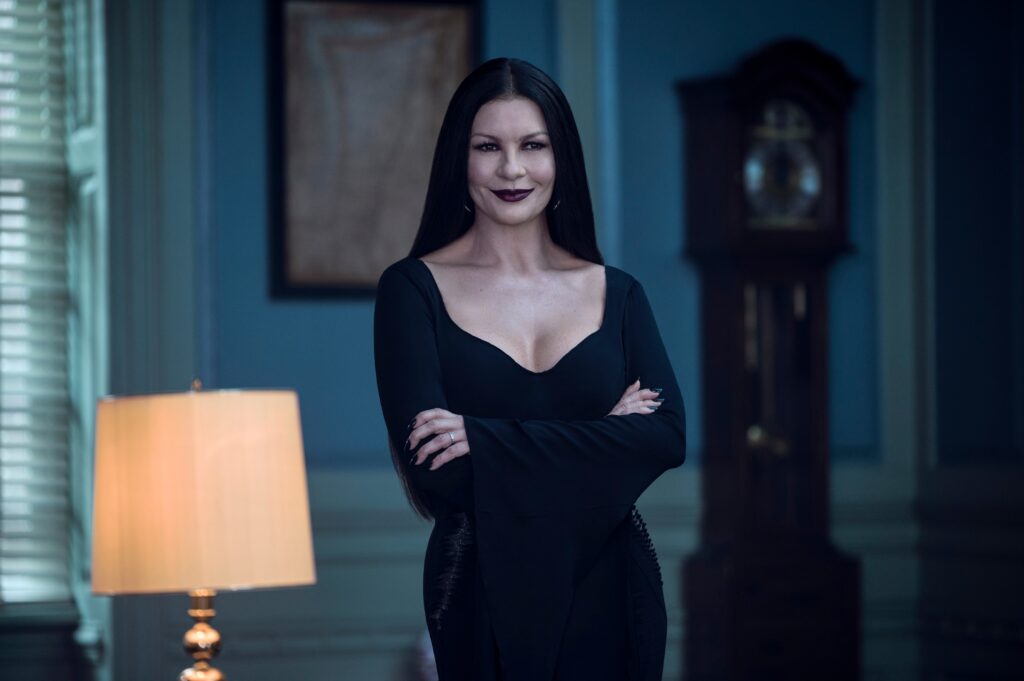 Catherine Zeta-Jones in Alfred Gough and Miles Millar's Netflix crime comedy supernatural horror series, Wednesday, Season 1 Episode 5