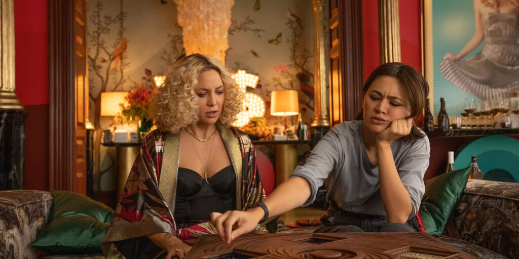 Kate Hudson and Jessica Henwick in Rian Johnson's crime mystery comedy-drama film, Glass Onion