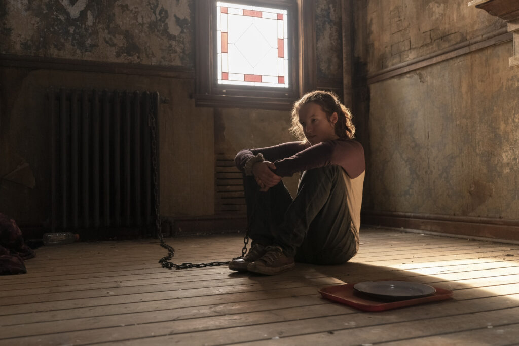Bella Ramsey in Craig Mazin and Neil Druckmann's post-apocalyptic horror science-fiction action adventure drama adaptation series, The Last of Us, Season 1 Episode 1