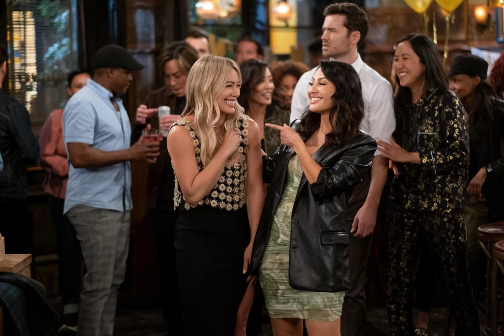Hilary Duff, Francia Raisa, Tom Ainsley, and Tien Tran in Isaac Aptaker and Elizabeth Berger's romantic comedy-drama sitcom series, ‘How I Met Your Father’ Season 2 Episode 1