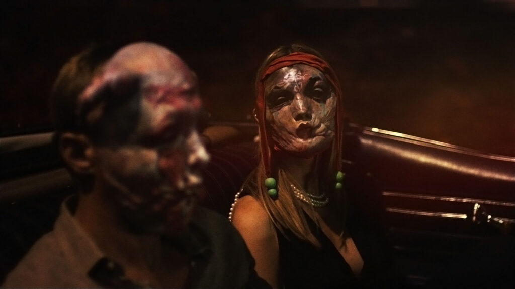 Alexander Skarsgard and Mia Goth in Brandon Cronenberg's science-fiction horror crime mystery film, Infinity Pool