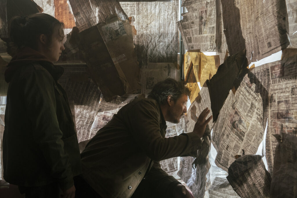 Bella Ramsey and Pedro Pascal in Craig Mazin and Neil Druckmann's post-apocalyptic horror science-fiction action adventure drama adaptation series, The Last of Us, Season 1 Episode 4