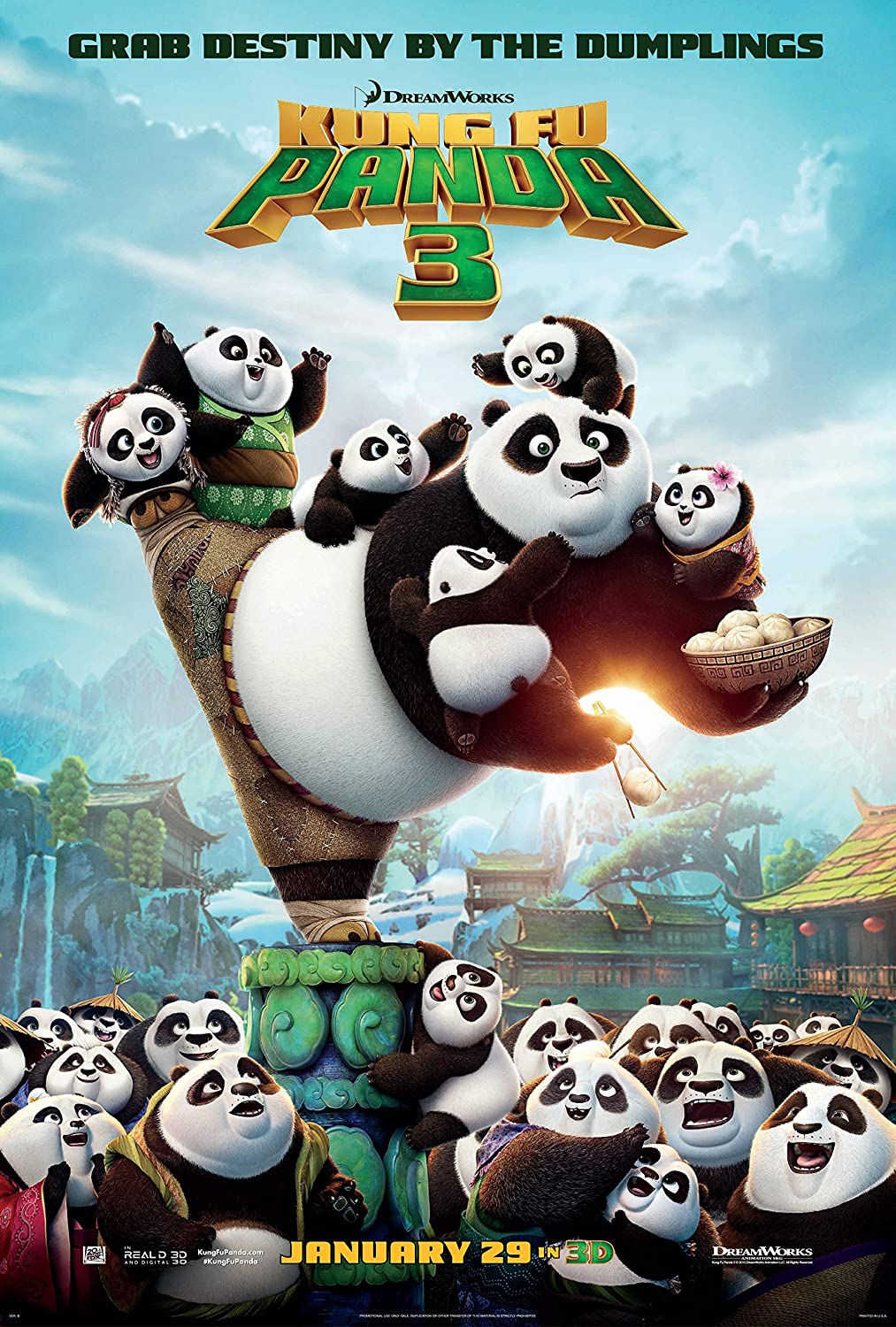 Official poster for Kung Fu Panda 3