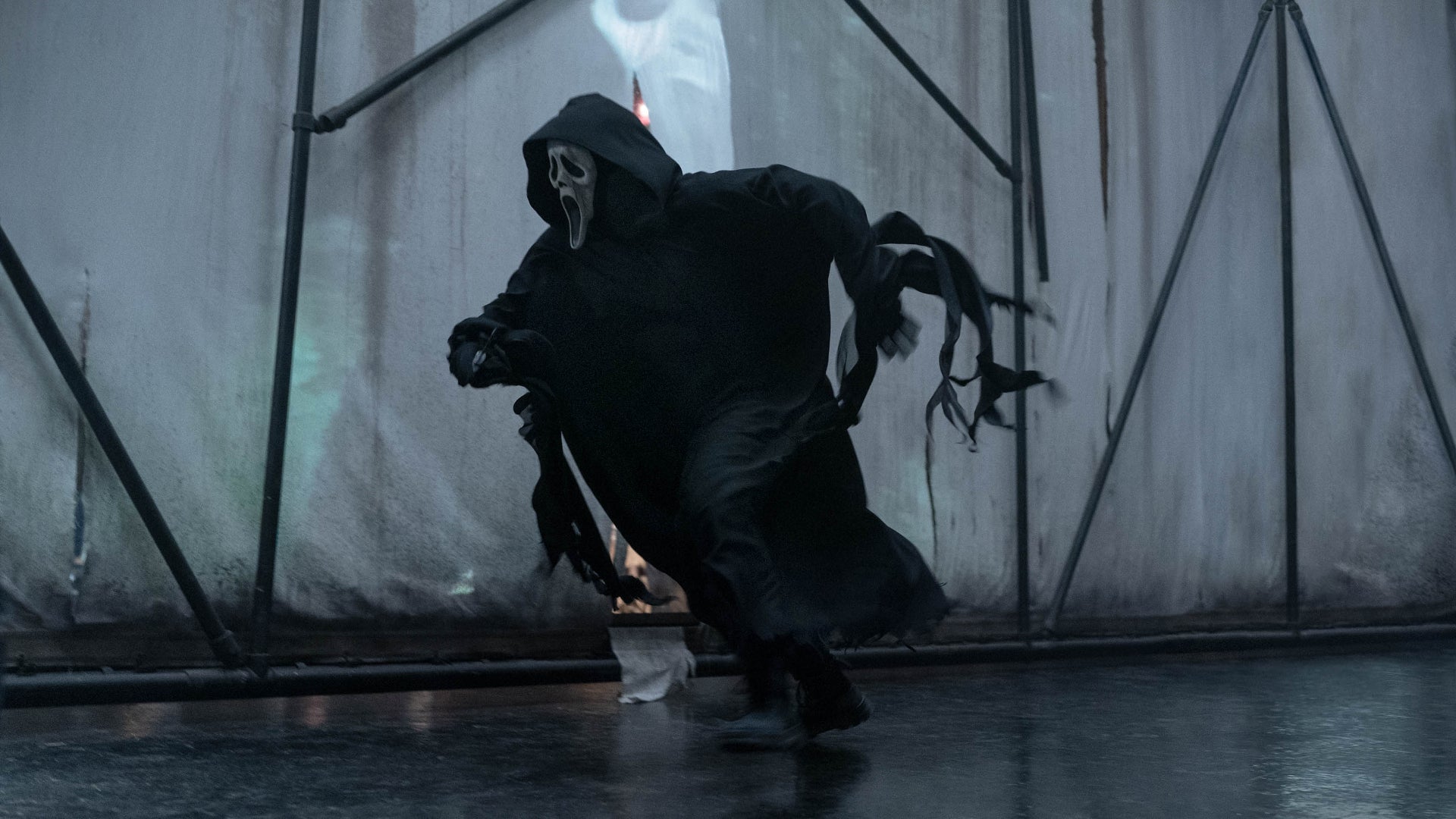 Ghostface in Matt Bettinelli-Olpin and Tyler Gillett's slasher horror mystery thriller film, Scream VI