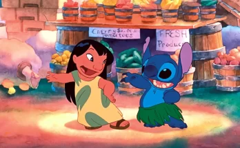 Lilo and Stitch in Chris Sanders and Dean DeBlois's animated science-fiction comedy-drama film, Lilo & Stitch