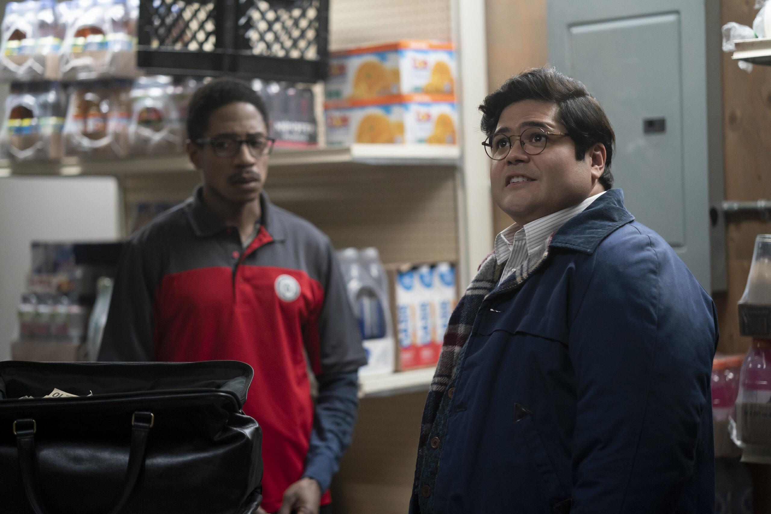 Chris Sandiford and Harvey Guillen in in FX Networks' What We Do in the Shadows Season 5 Episode 1