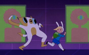 Roz Ryan as Cake the Cat and Madeleine Martin as Fionna Campbell in Adam Muto's action-adventure sci-fi fantasy comedy animated series, Adventure Time Fionna and Cake Episode 4