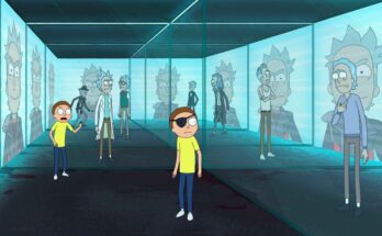 Harry Belden as Morty Smith and Evil Morty and Ian Cardoni as Rick Sanchez in Dan Harmon's Rick and Morty Season 7 Episode 5